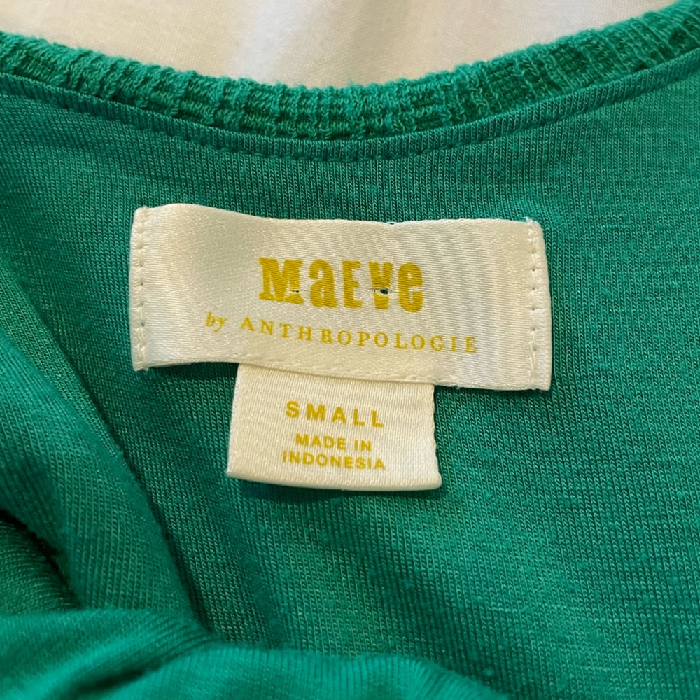 🤩 ANTHROPOLOGIE MAEVE Nova Fit and Flare Green Dress. Size Small - Picture 6 of 6